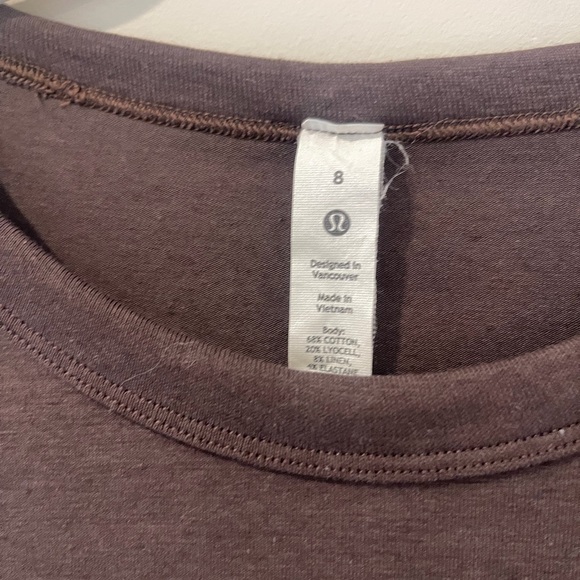 lululemon athletica Dark Brown Long Sleeve Tee - Picture 3 of 3